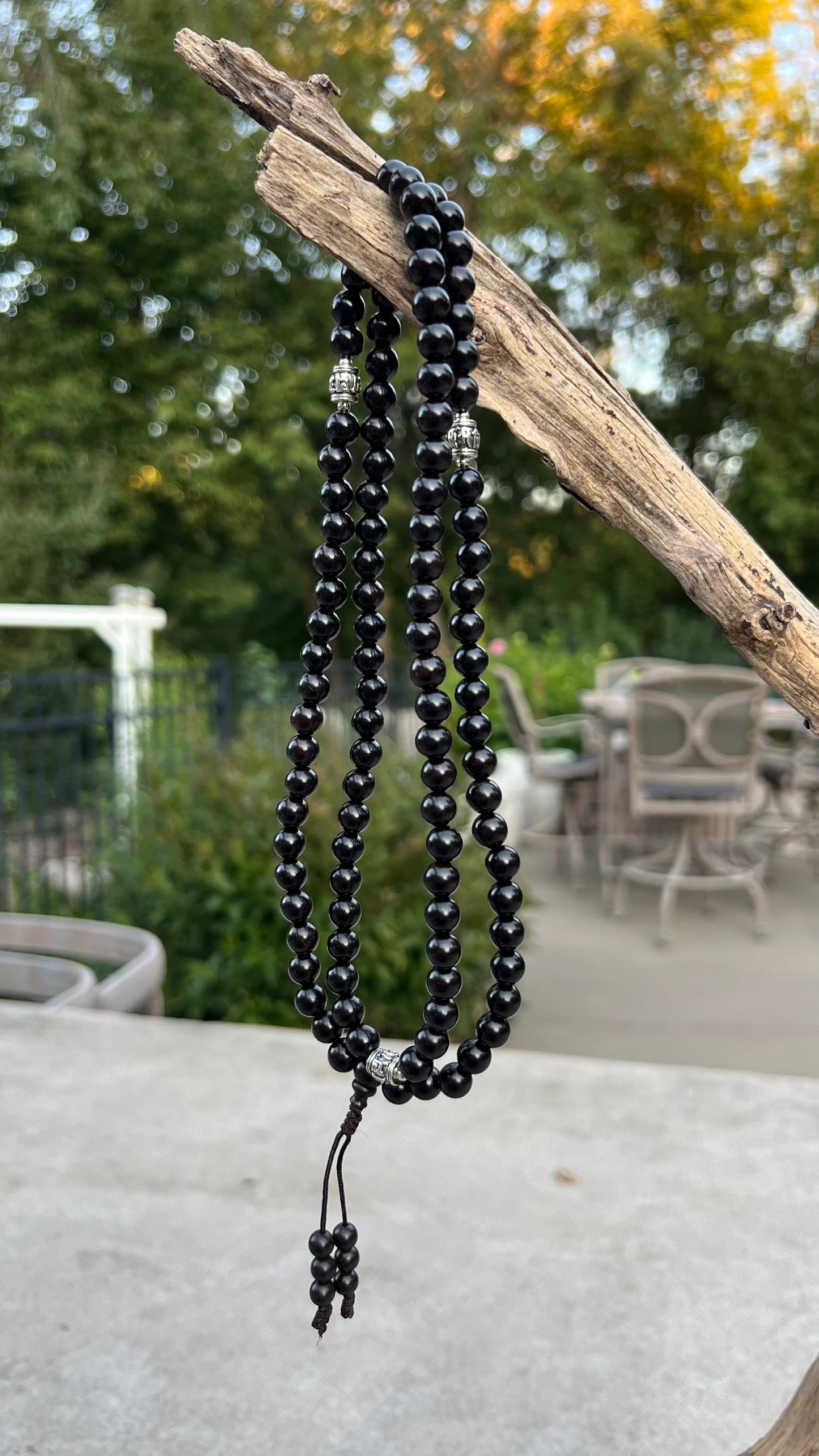 Natural Ebony Wood 108 Beads Prayer Mala