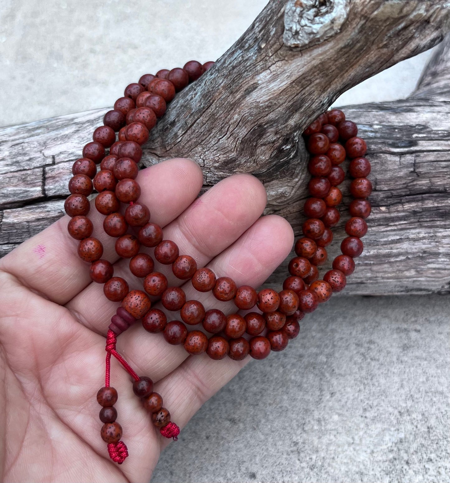 Tibetan Mala Buddhist Prayer Beads Rosary Brown Lotus Seed With Free Silk Pouch