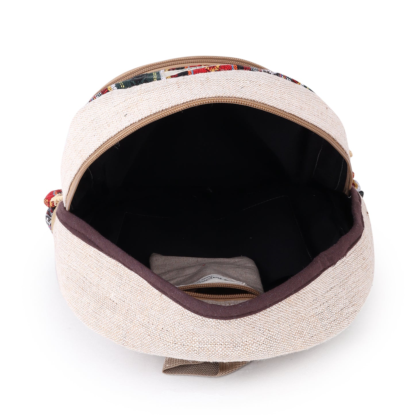 KayJayStyles Natural Handmade Large Multi Pocket Hemp Nepal Backpack (Tree Of Life)