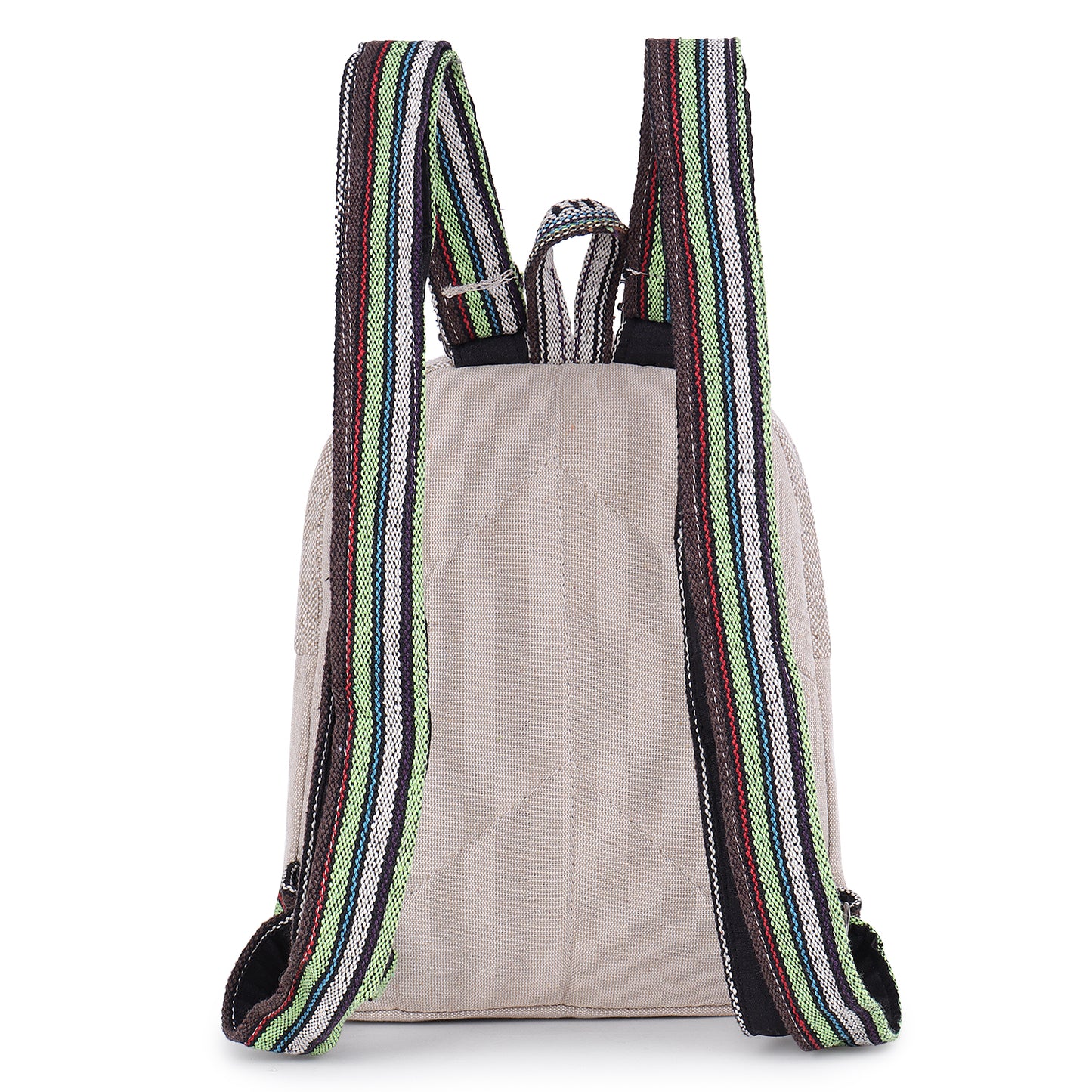 KayJayStyles Small Lightweight Minipack Daypack Handmade Himalayan Hemp Travel, Hiking, Purse for Men, Women (Side Zipper)