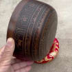 Tibetan Buddhist Manjushri God Of Wisdom Singing Bowl - Collector Dark Patina 6.75 Inches Heart Chakra