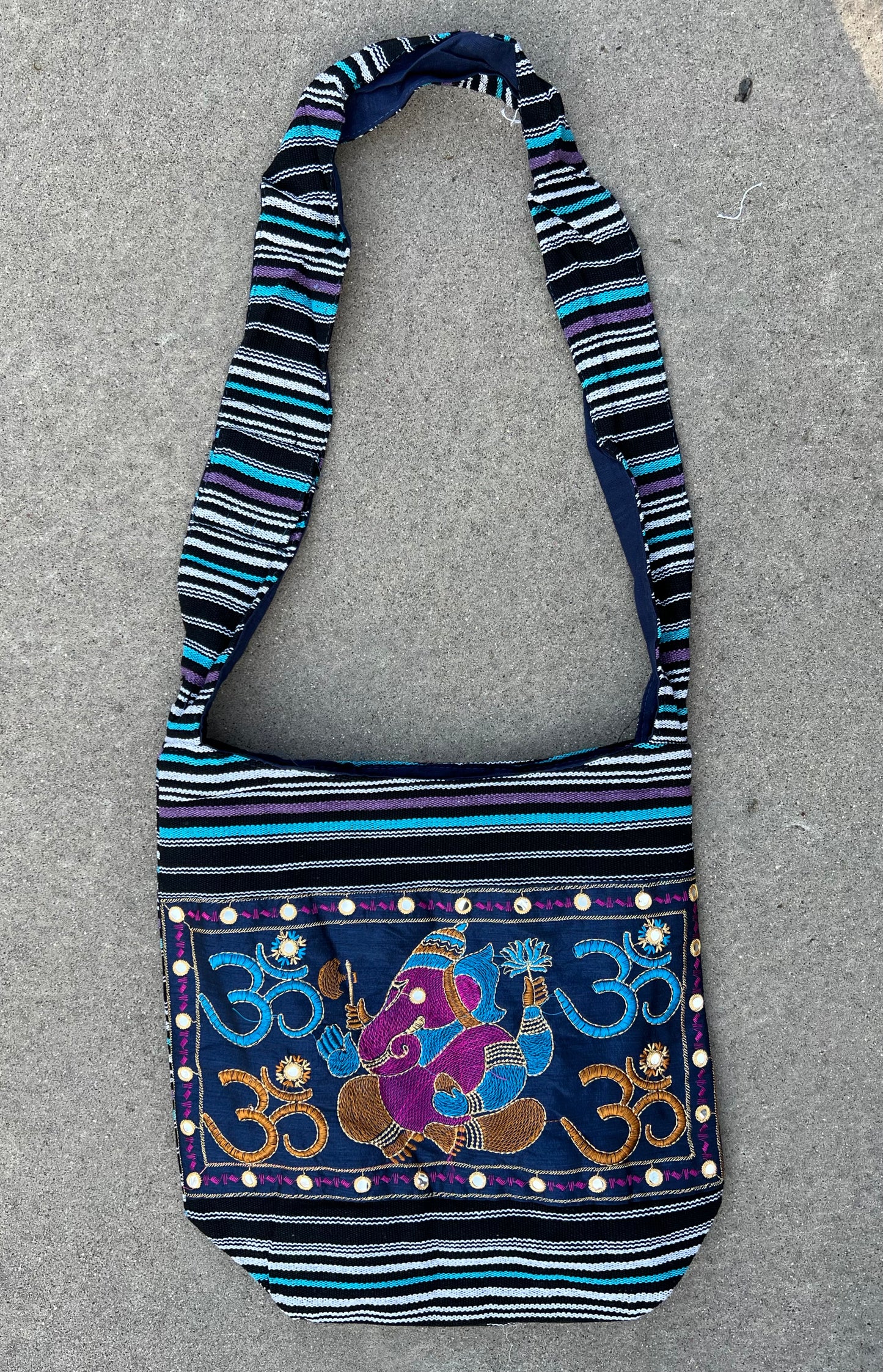 Ganesha Hippie Hobo Bohemian Crossbody Bag Purse