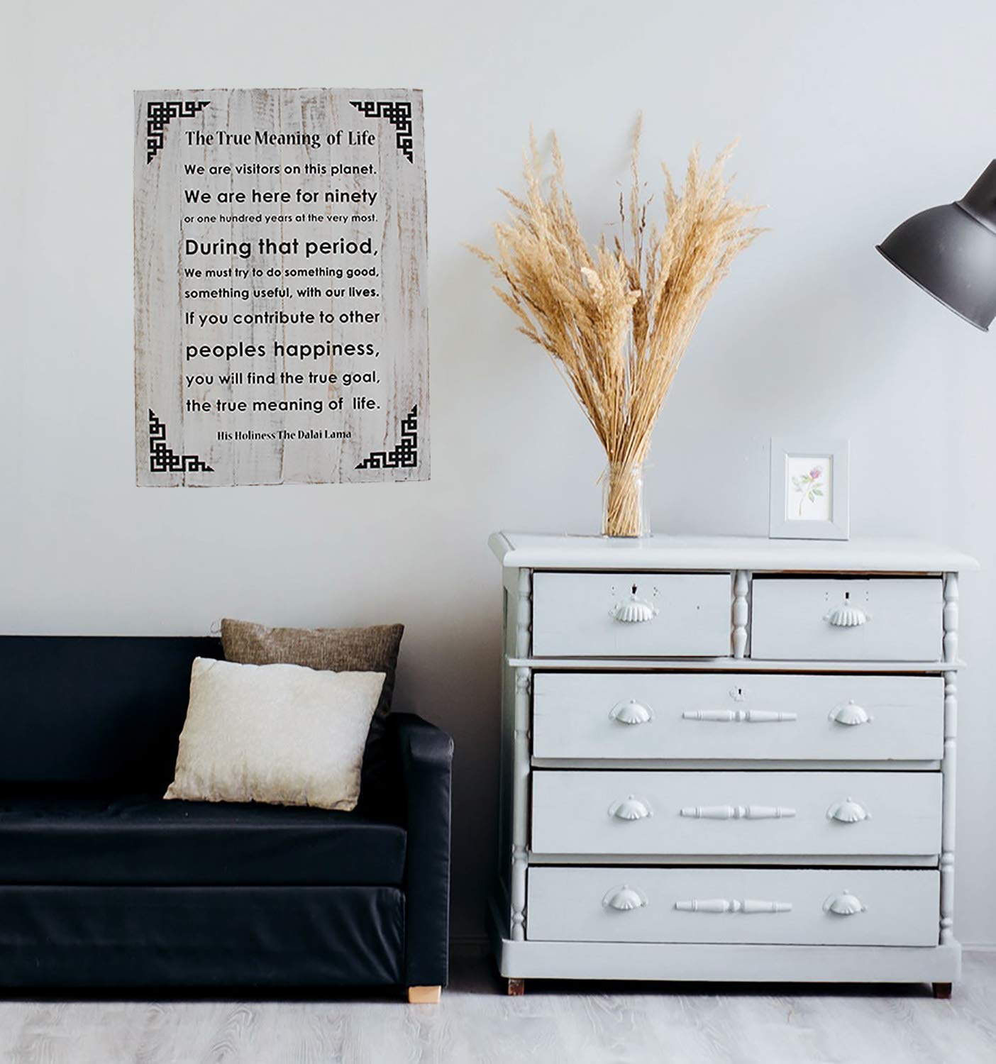 Dalai Lama Quotes ~ Wooden ~ The True Meaning of Life ~ Inspirational Message Wall Decor - DharmaObjects