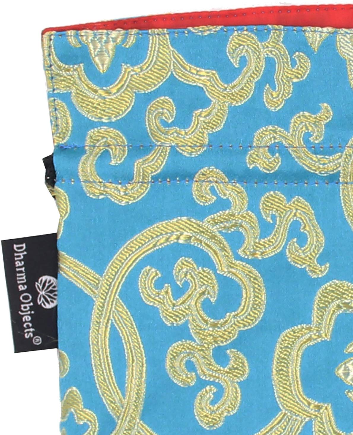 Tibetan Handmade Brocade Cloth Singing Bowl Storage Carrying Case Bag (Turquoise) - DharmaObjects