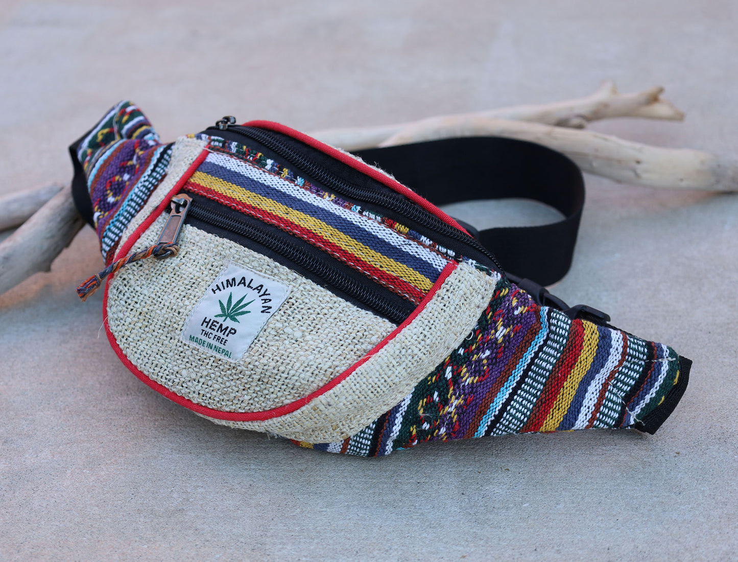 KayJayStyles Handmade Hemp Fanny Pack Bohemians Hippie Waist Bag Running Hip Pack Nepal