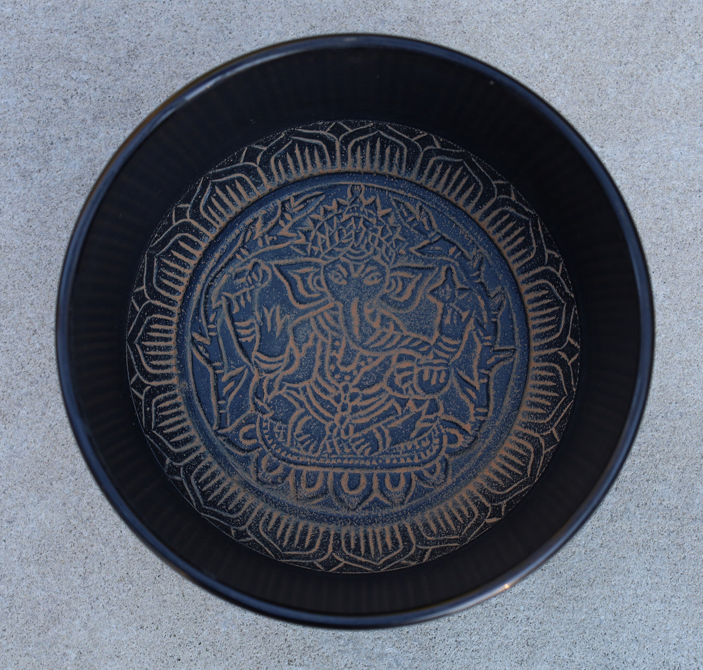 Tibetan Singing Bowl Complete Set Hindu Yoga OM With Mallet and Cushion ~ For Meditation, Chakra Healing, Prayer, Yoga