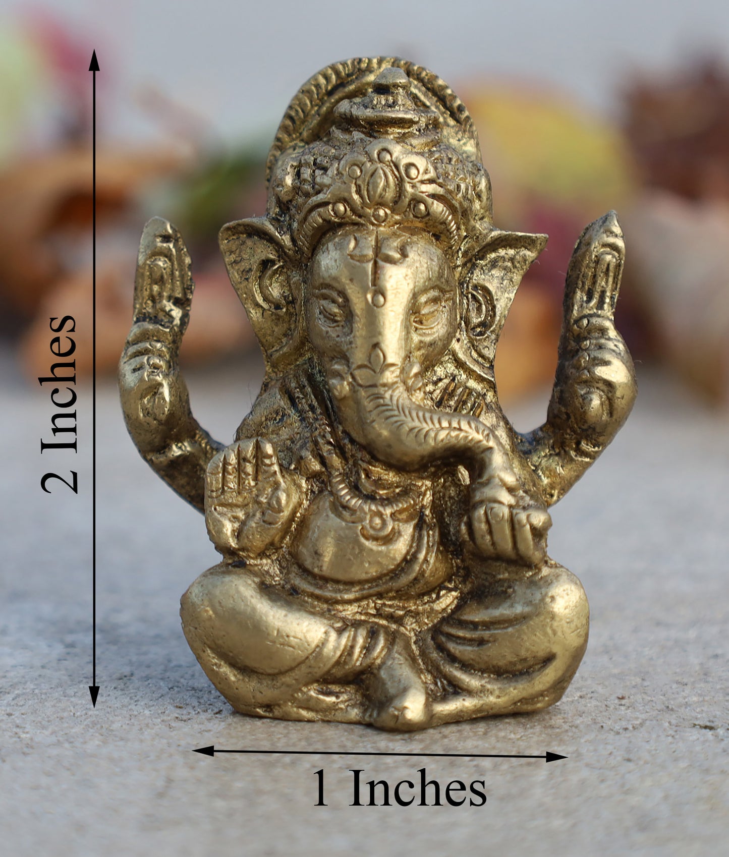Ganesh Ganesha Statue Hindu Elephant God of Success Solid Brass