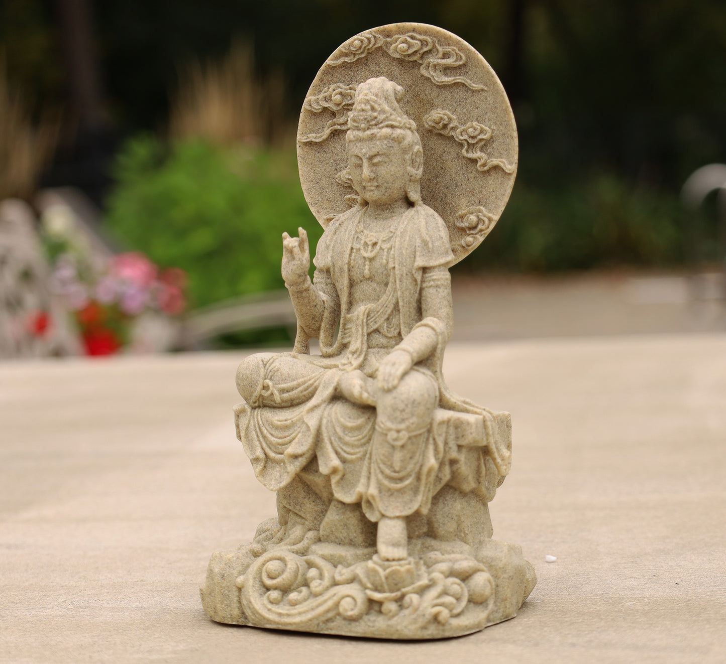 Kuan Yin Quan Yin Statue Female Buddha Blessing 8 Inches Tall