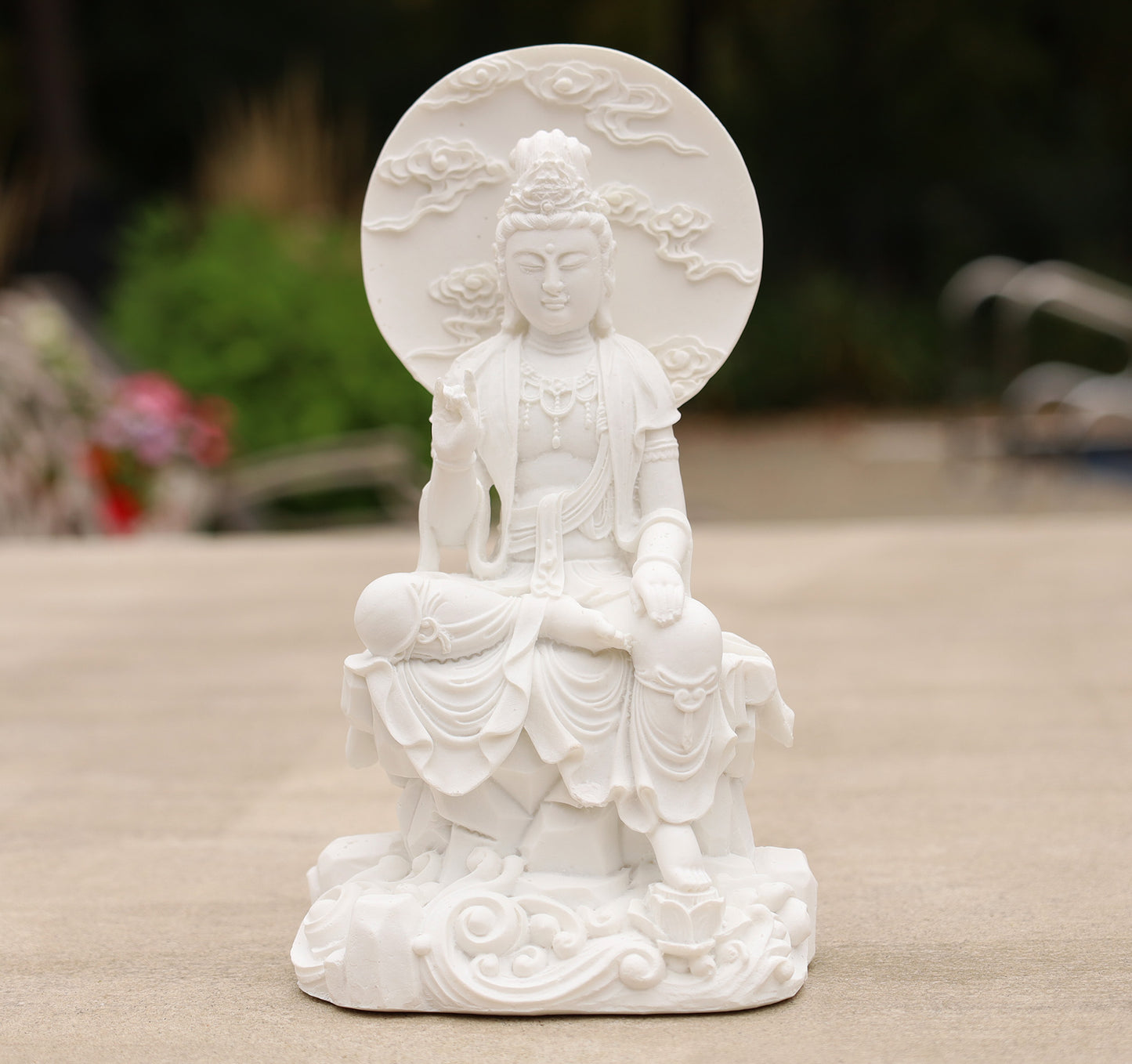 Kuan Yin Quan Yin Statue Female Buddha Blessing 8 Inches Tall