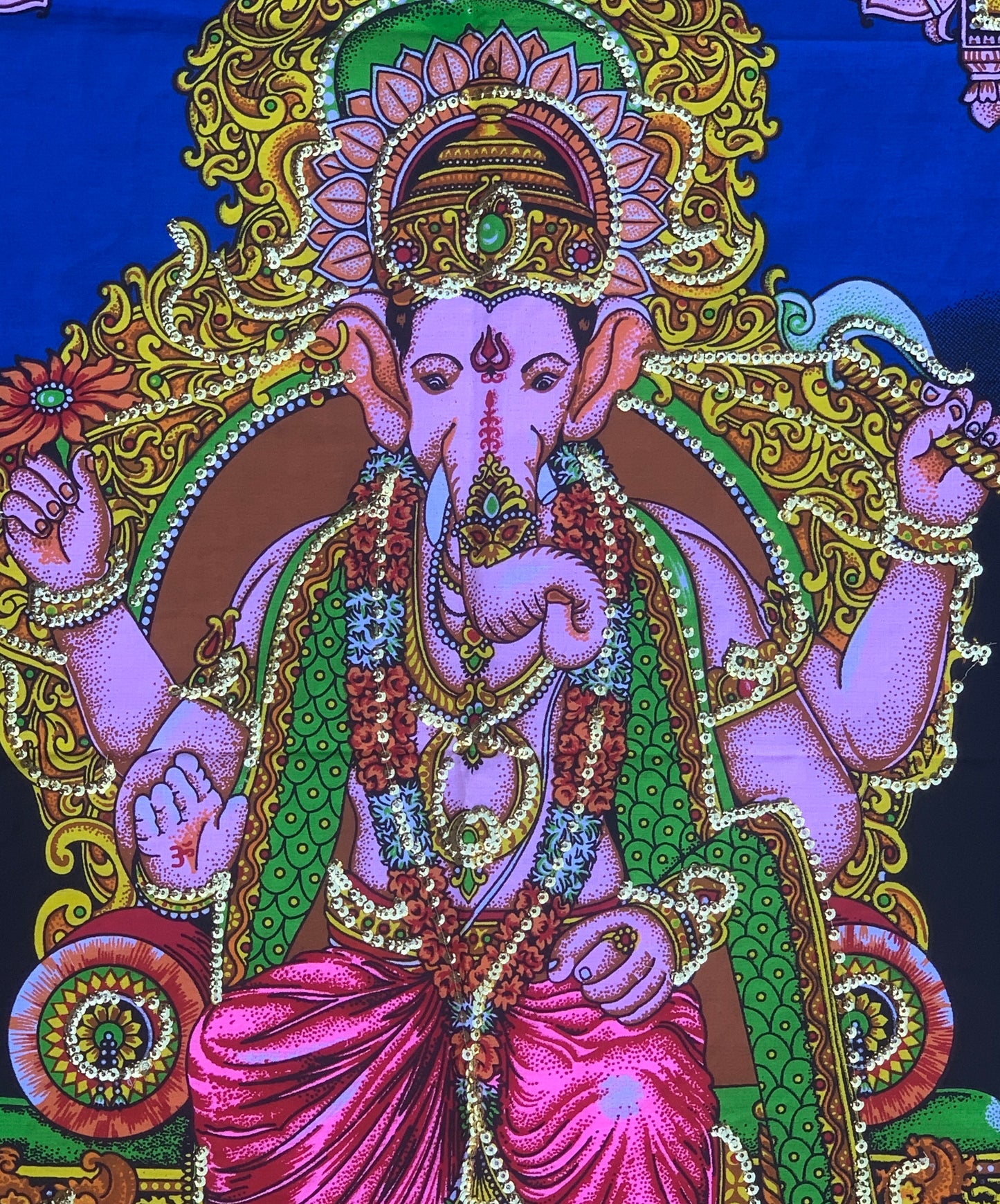 Ganesh Ganesha Yoga Tapestry Wall Hanging Decor 30" X 43"