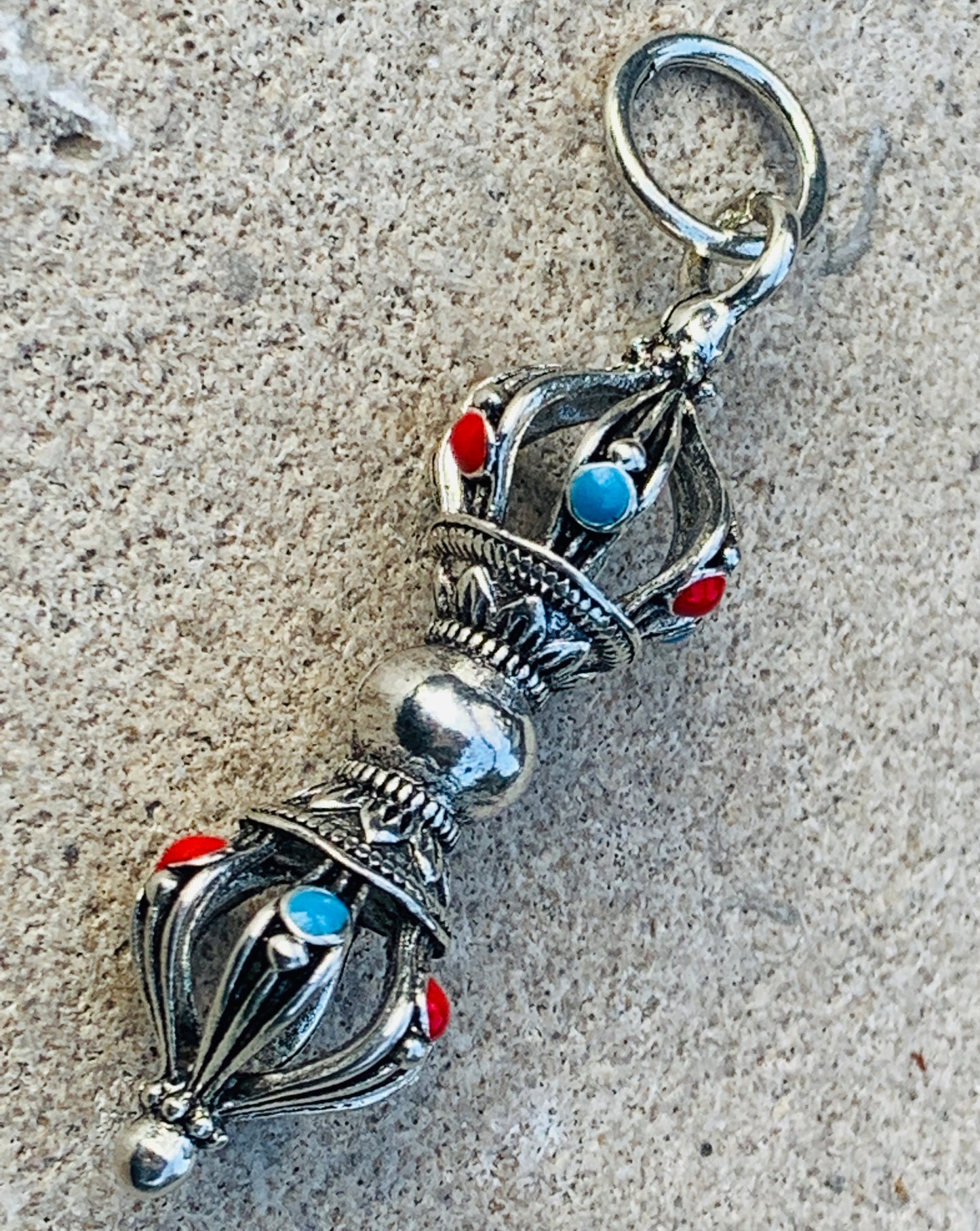 Tibetan Silver Dorjee / Dorji / Vajra Pendant