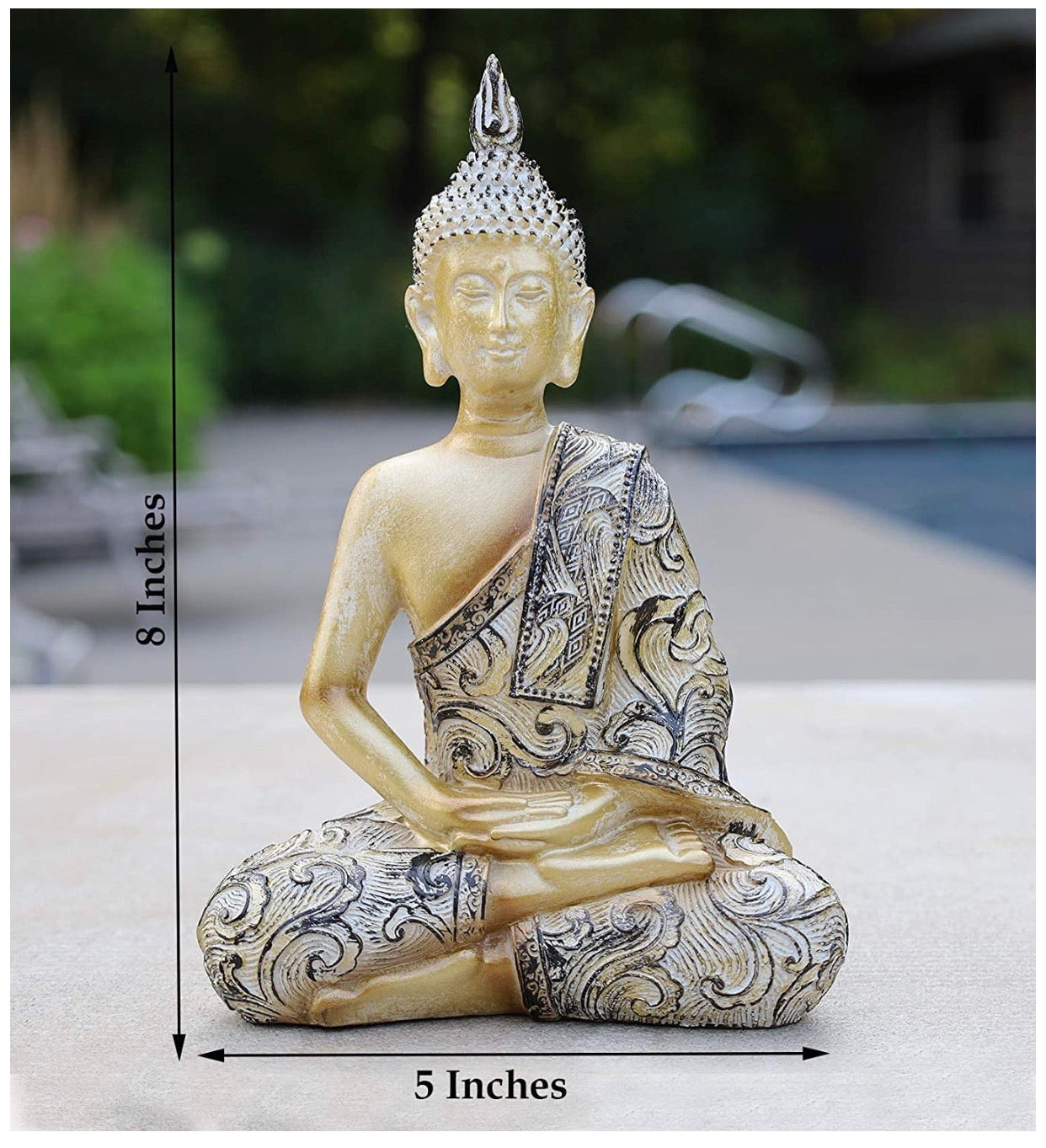 Meditation Buddha Statue for Home 8 Inches Tall