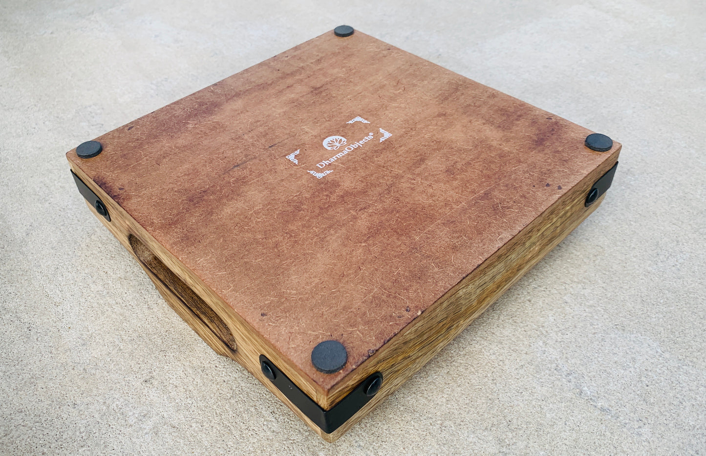 Set of 3 Nesting Country Style Wooden Serving Trays