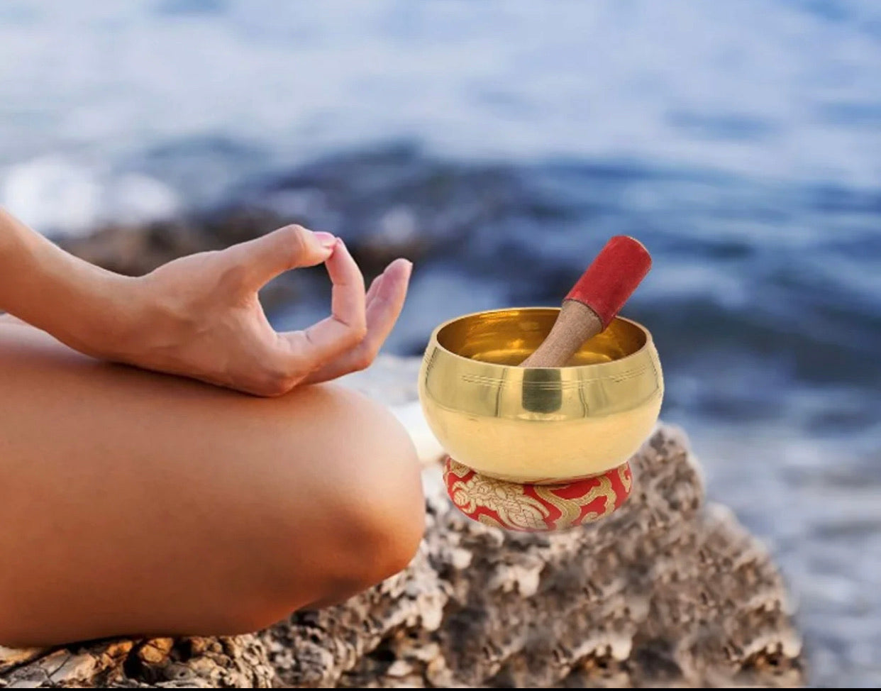 Large Tibetan Singing Bowl Complete Set