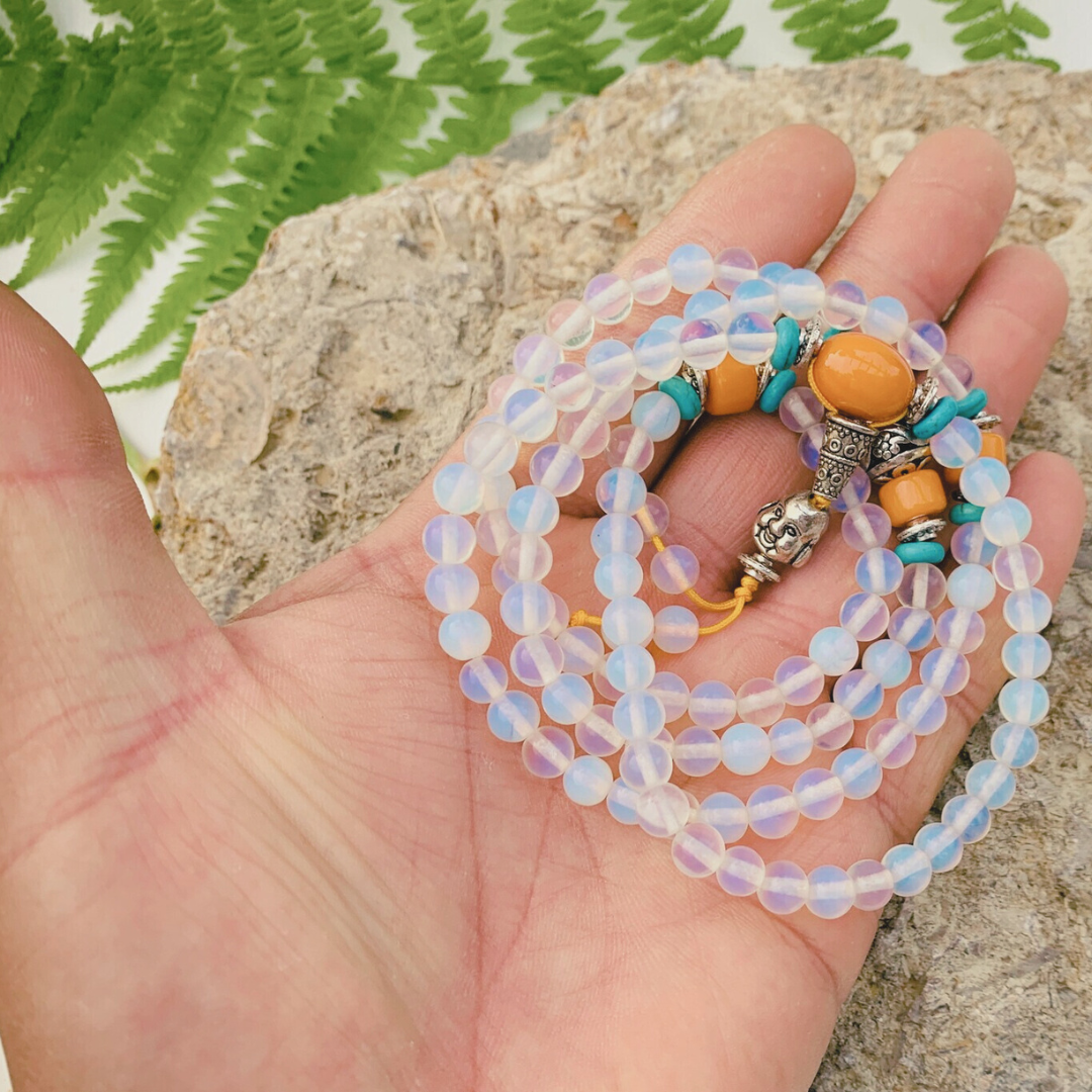 Glass 108 Beaded Mala