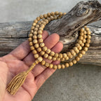 Natural Lotus Seed 108 Beads Prayer Mala - DharmaObjects