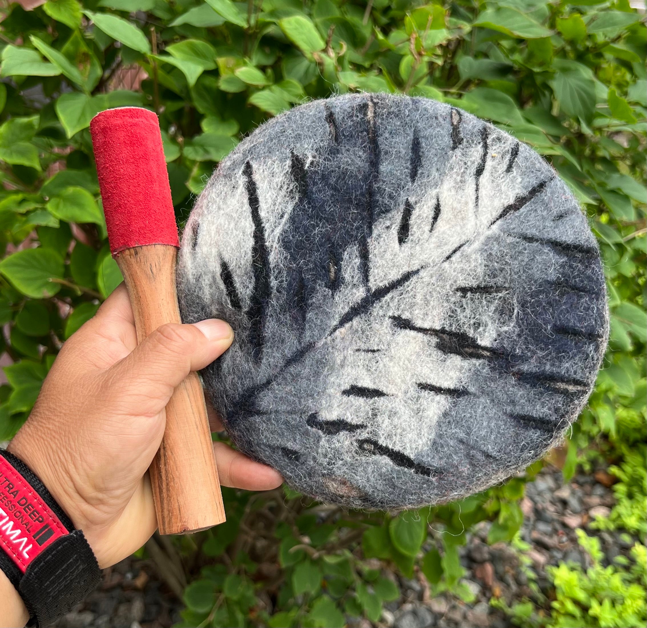 Antique Thadobati Himalayan Singing Bowl 7" – Hand Hammered Meditation Bowl with F# 687 Hz, Felt Cushion & Suede Striker - DharmaObjects