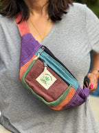 Boho Style Hemp Fanny Pack – Handmade Adjustable Waist & Crossbody Bag