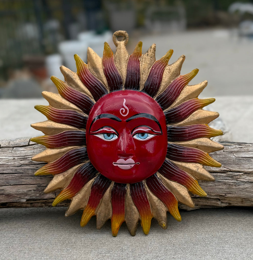 Eco-Friendly Recycled Aluminum Sun Wall Hanging - Handcrafted in India