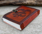 Handmade Om Embossed Leather Journal