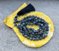 Larvikite Mala 108 Beads – Hand Knotted Gemstone Meditation Prayer Necklace