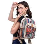 KayJayStyles Orange Patch Handmade Hemp Backpack from Nepal – Mini, Daypack & Large Sizes - DharmaObjects