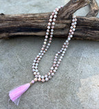 Red Jasper Mala 108 Beads – Hand Knotted Gemstone Meditation Prayer Necklace