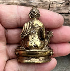 Small Brass Healing Medicine Buddha statue From Nepal - DharmaObjects