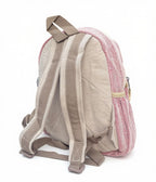 KayJayStyles Red Stripe Handmade Hemp Backpack – Small Lightweight Nepal Daypack