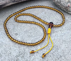 Tibetan Buddhist Mala / Rosary 108 Glass Beads / Free Mala Pouch