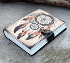 Handmade Native Dream Catcher Embossed Leather Journal
