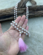 Red Jasper Mala 108 Beads – Hand Knotted Gemstone Meditation Prayer Necklace
