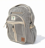 KayJayStyles Black Stripe Hemp Nepal Backpack – Handmade Large Multi-Pocket Bag