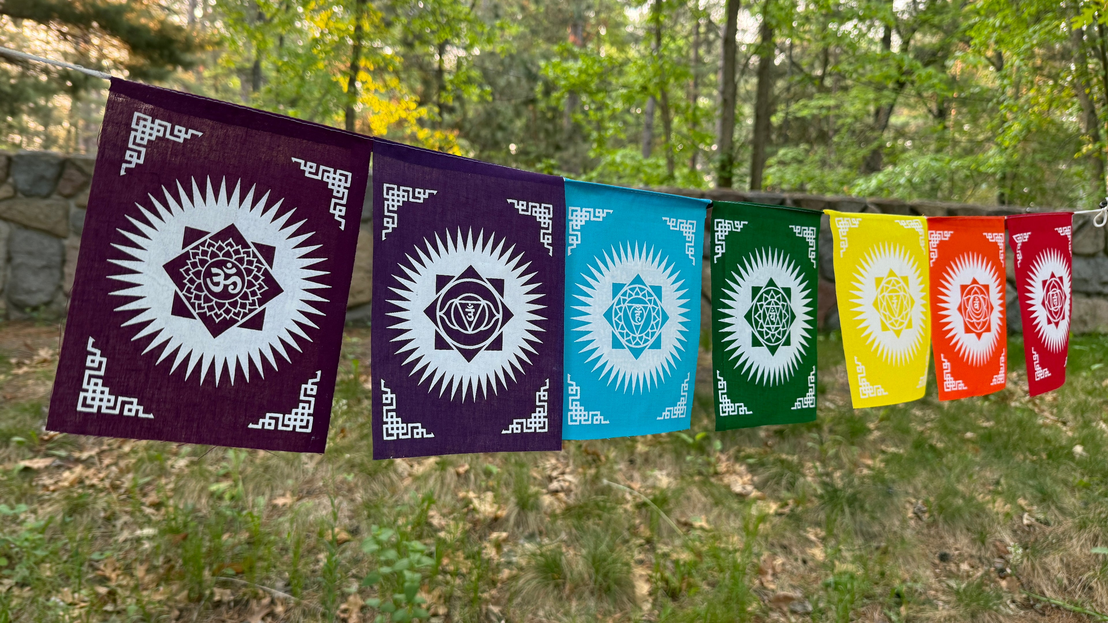 Chakra Banner Seven Chakra Prayer Flag, Prayer Flag Hanging