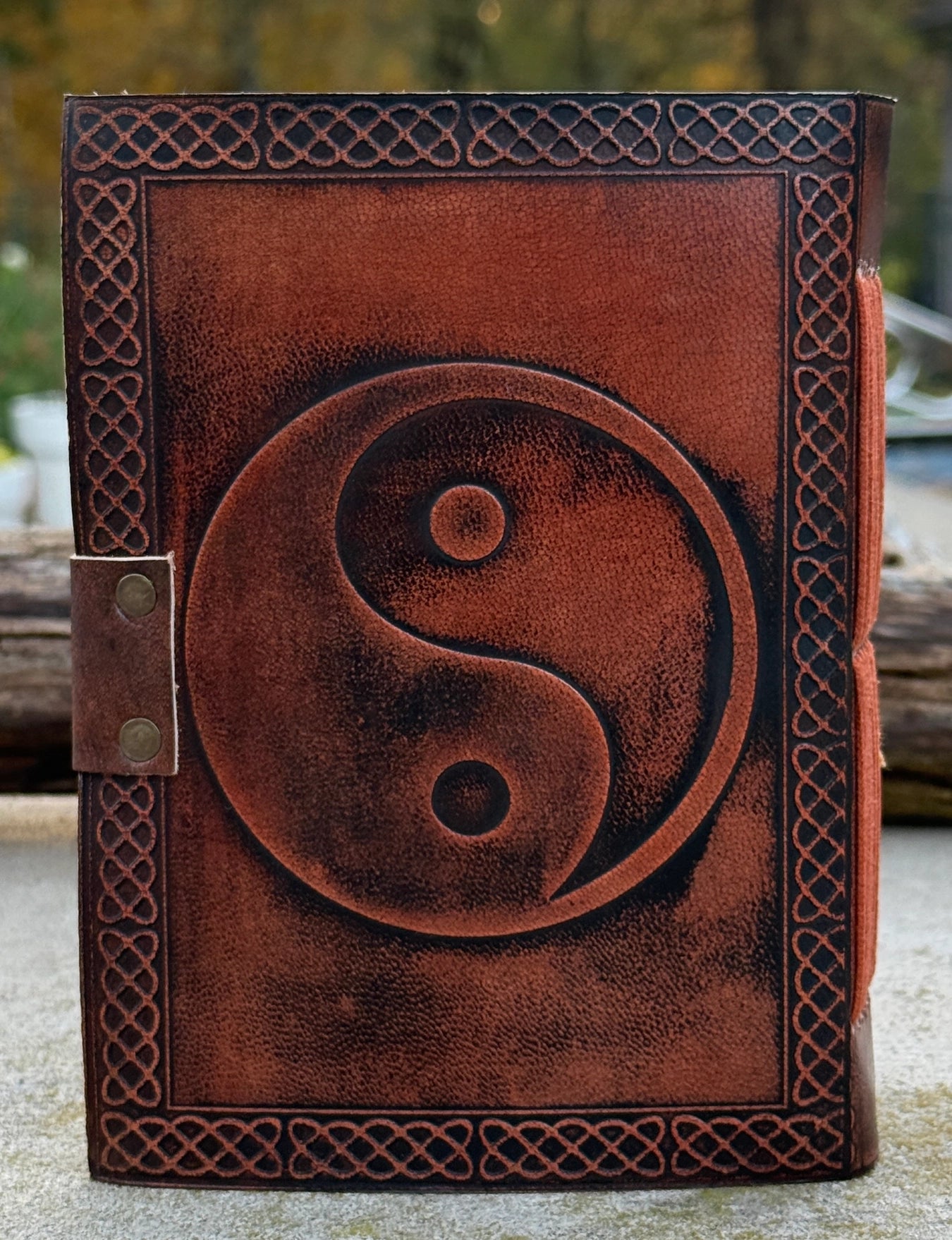 Handmade Yin Yang Embossed Leather Journal