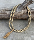 Natural Lotus Seed 108 Beads Prayer Mala - DharmaObjects