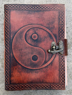 Handmade Yin Yang Embossed Leather Journal