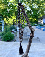 Tiger’s Eye Mala 108 Beads – Hand Knotted Gemstone Meditation Prayer Necklace