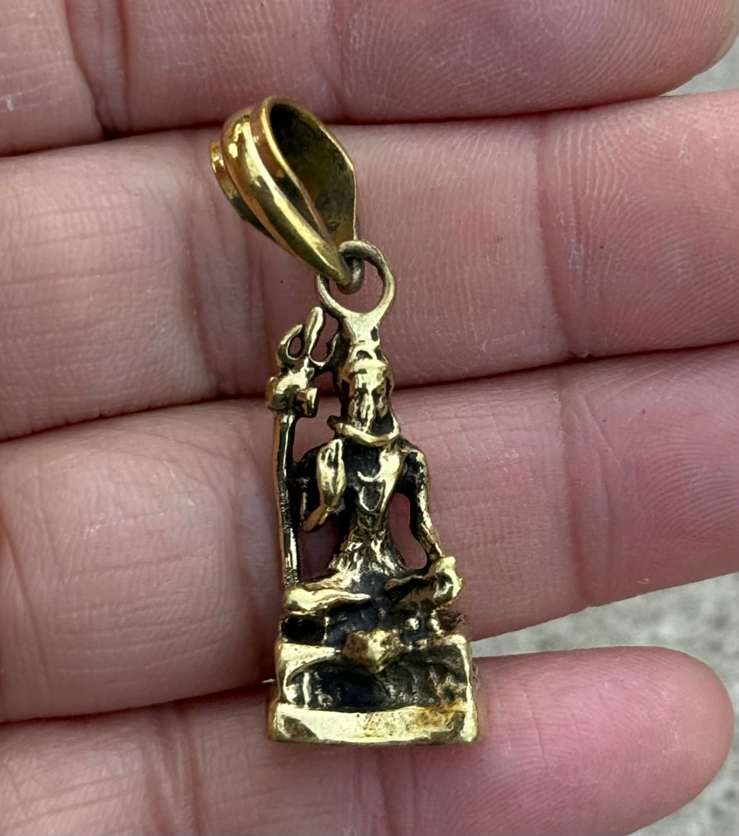 Shiva Brass Pendant - Hindu God Of Transformation and Power