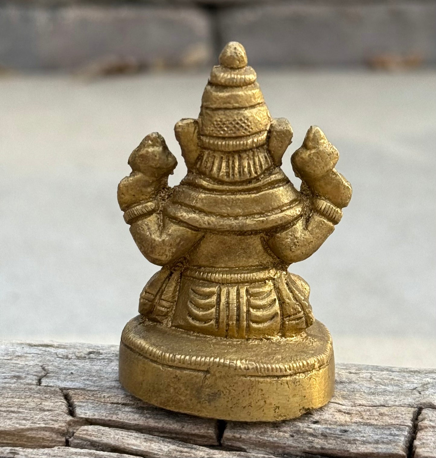 Small Ganesha Statue Solid Brass Handcrafted In India