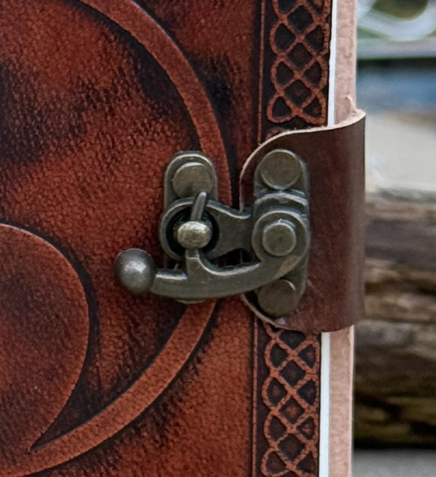 Handmade Yin Yang Embossed Leather Journal