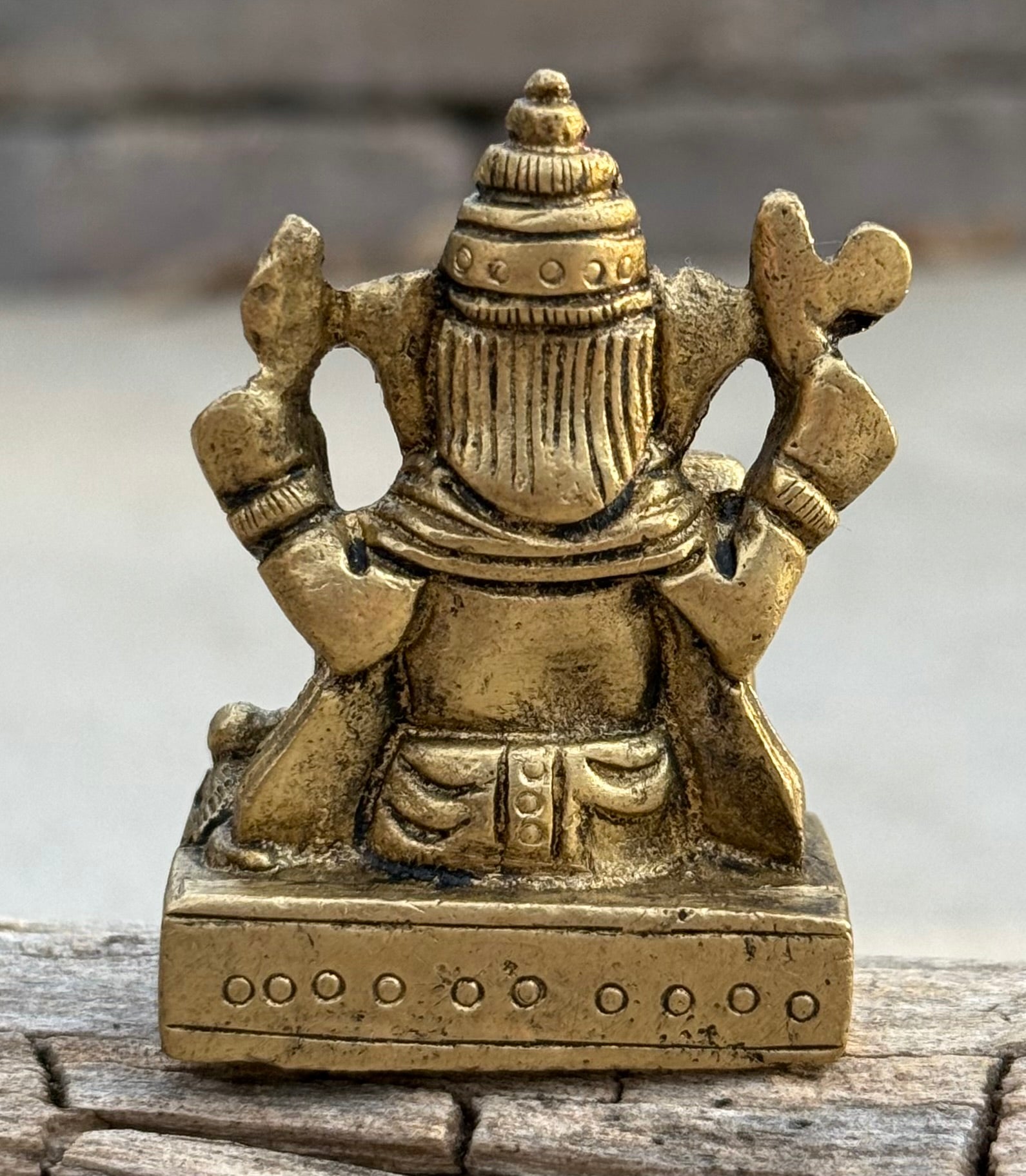 Small Ganesha Statue Solid Brass Handcrafted In India - DharmaObjects