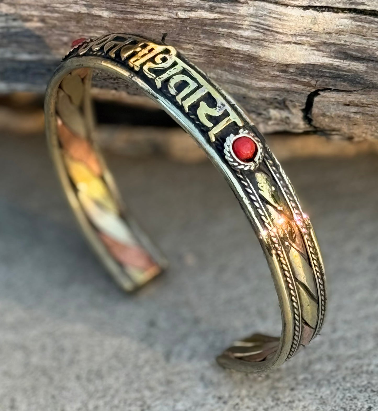 3 Metals Medicine "Om Namah Shivaya" Bracelet - Handcrafted in Nepal