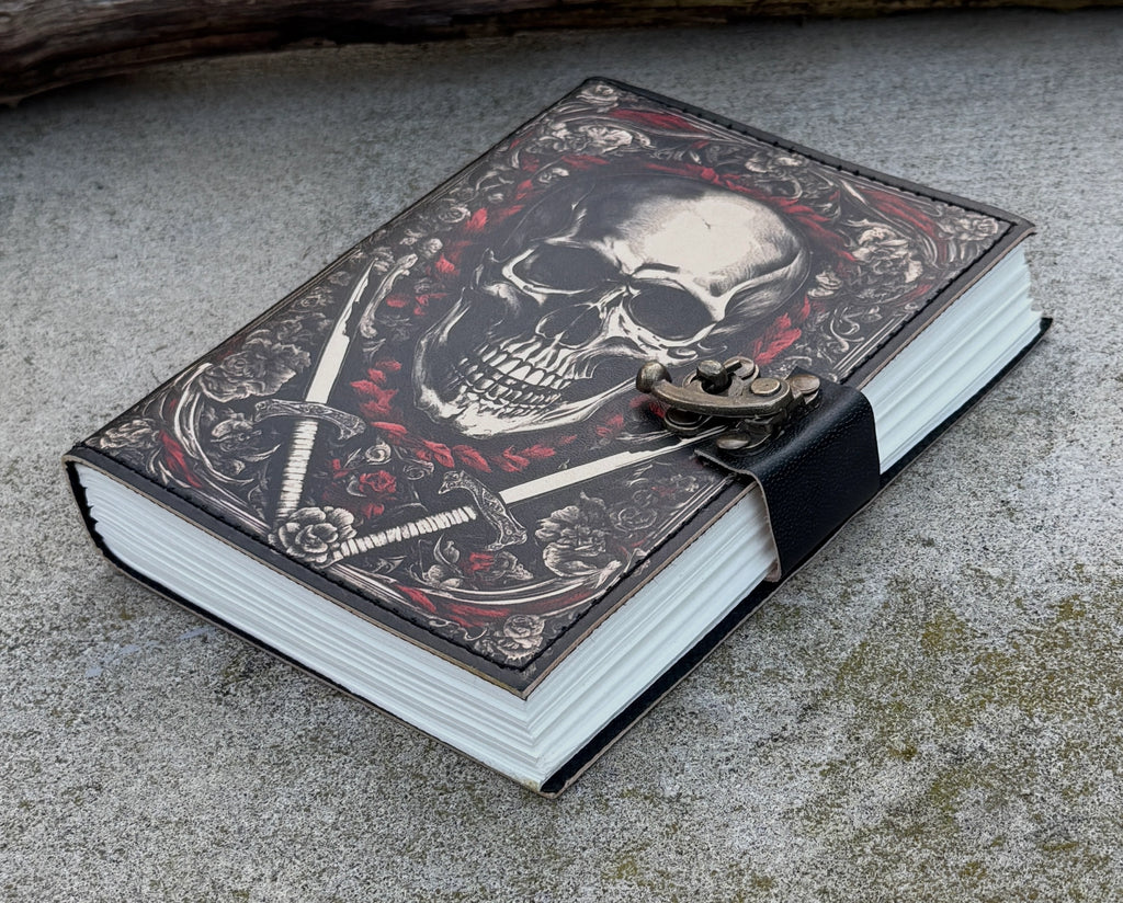 Handmade Skull Embossed Leather Journal