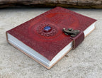 Handmade Hamsa Embossed Leather Journal