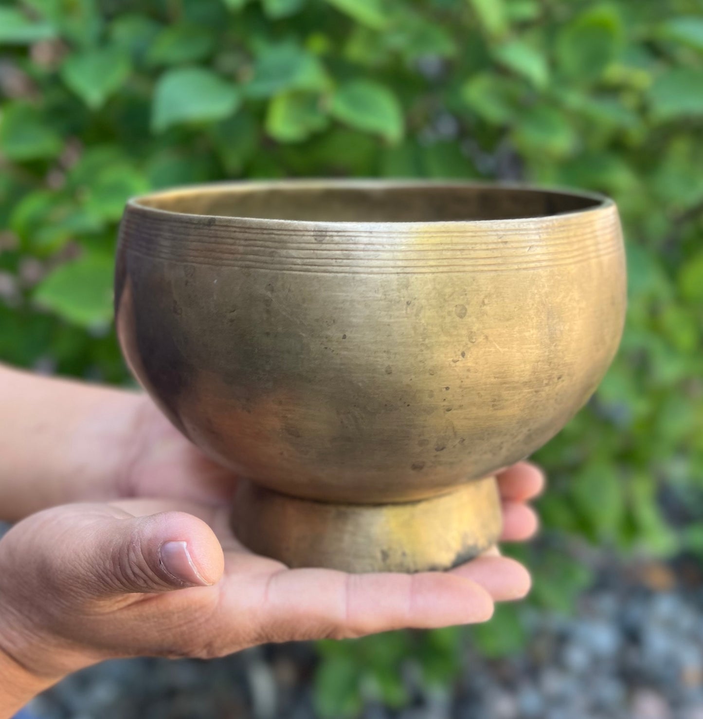 Antique Naga Pedestal Himalayan Singing Bowl 6 Inches Root Chakra