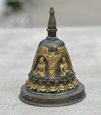 Tibetan Buddhist Old Brass Buddha Stupa Pagoda 6.5 Inches Tall