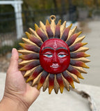 Eco-Friendly Recycled Aluminum Sun Wall Hanging - Handcrafted in India