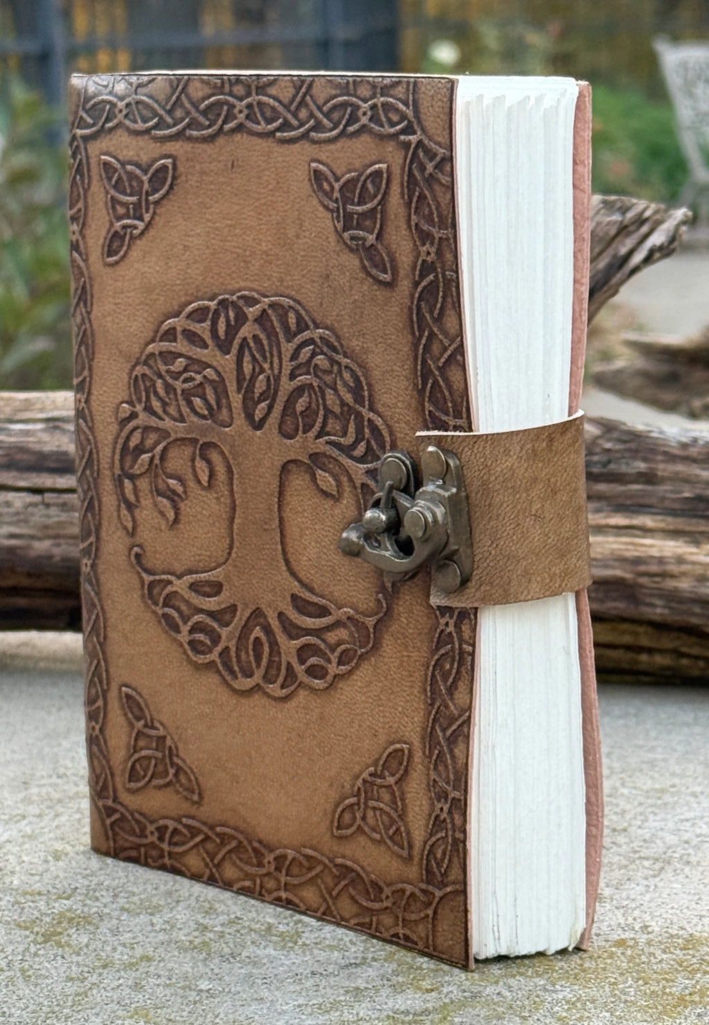 Handmade Tree of Life Embossed Leather Journal