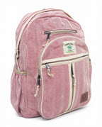 KayJayStyles Red Stripe Handmade Hemp Backpack – Small Lightweight Nepal Daypack